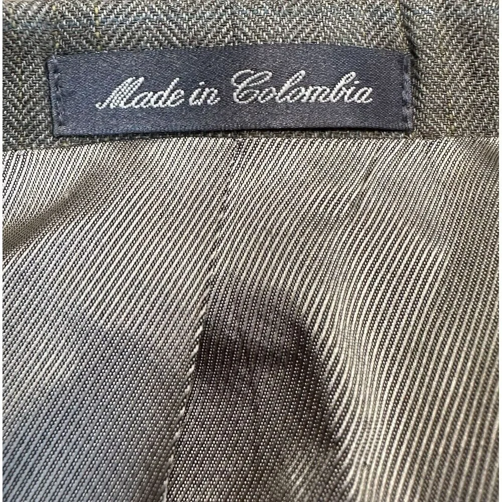 Oscar de la Renta Men's Plaid Silk Wool Sport Coat‎ Suit Jacket Blazer 42L